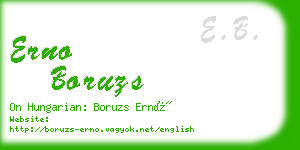 erno boruzs business card